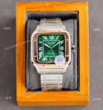 Cartier Alberto Santos 100 Men Watch Green Dial Sapphire Crystal Swiss Quality-Cartier Watches for Men Replica